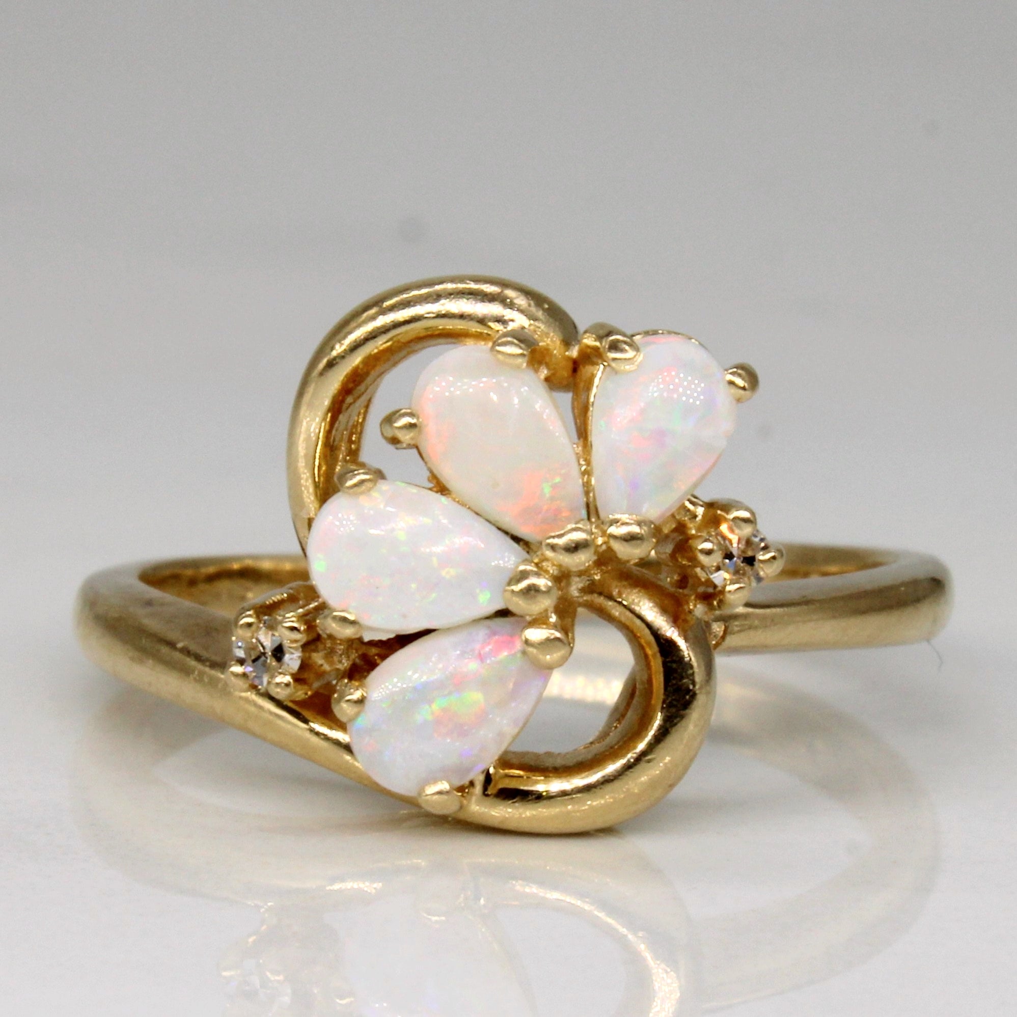 Opal & Diamond Cocktail Ring | 0.40ctw, 0.02ctw | SZ 7.25 |