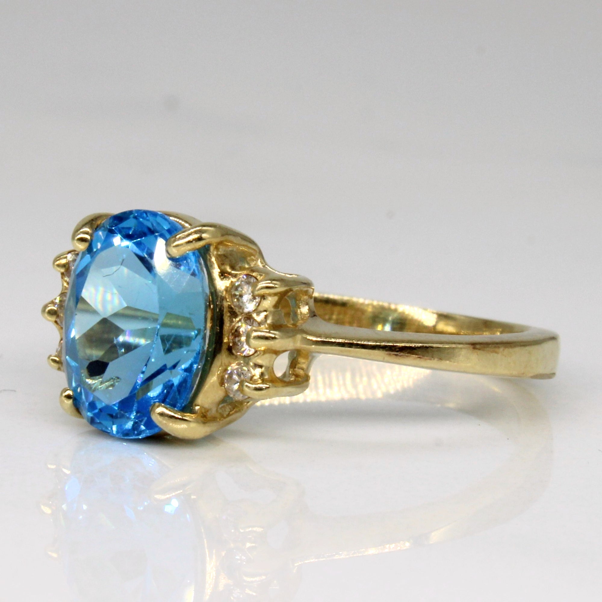 Topaz & Diamond Cocktail Ring | 2.13ct, 0.06ctw | SZ 5.25 |