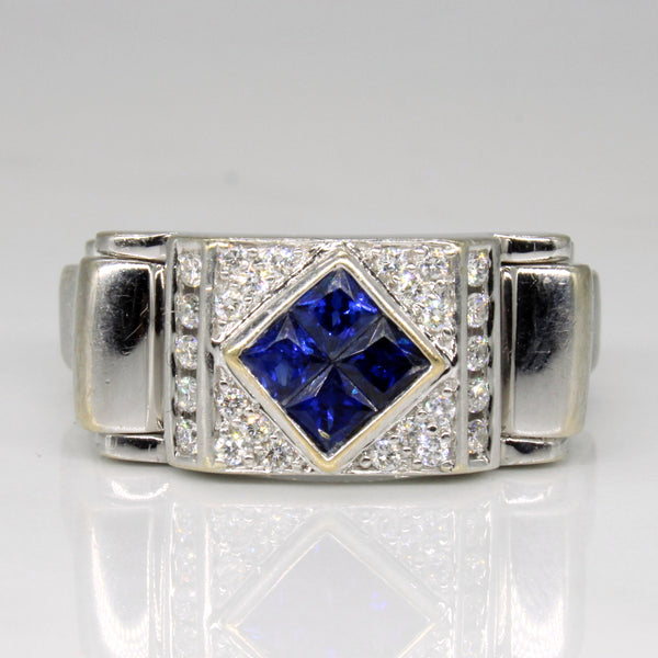 Sapphire & Diamond Hinged Ring | 0.50ctw, 0.22ctw | SZ 8.75 |