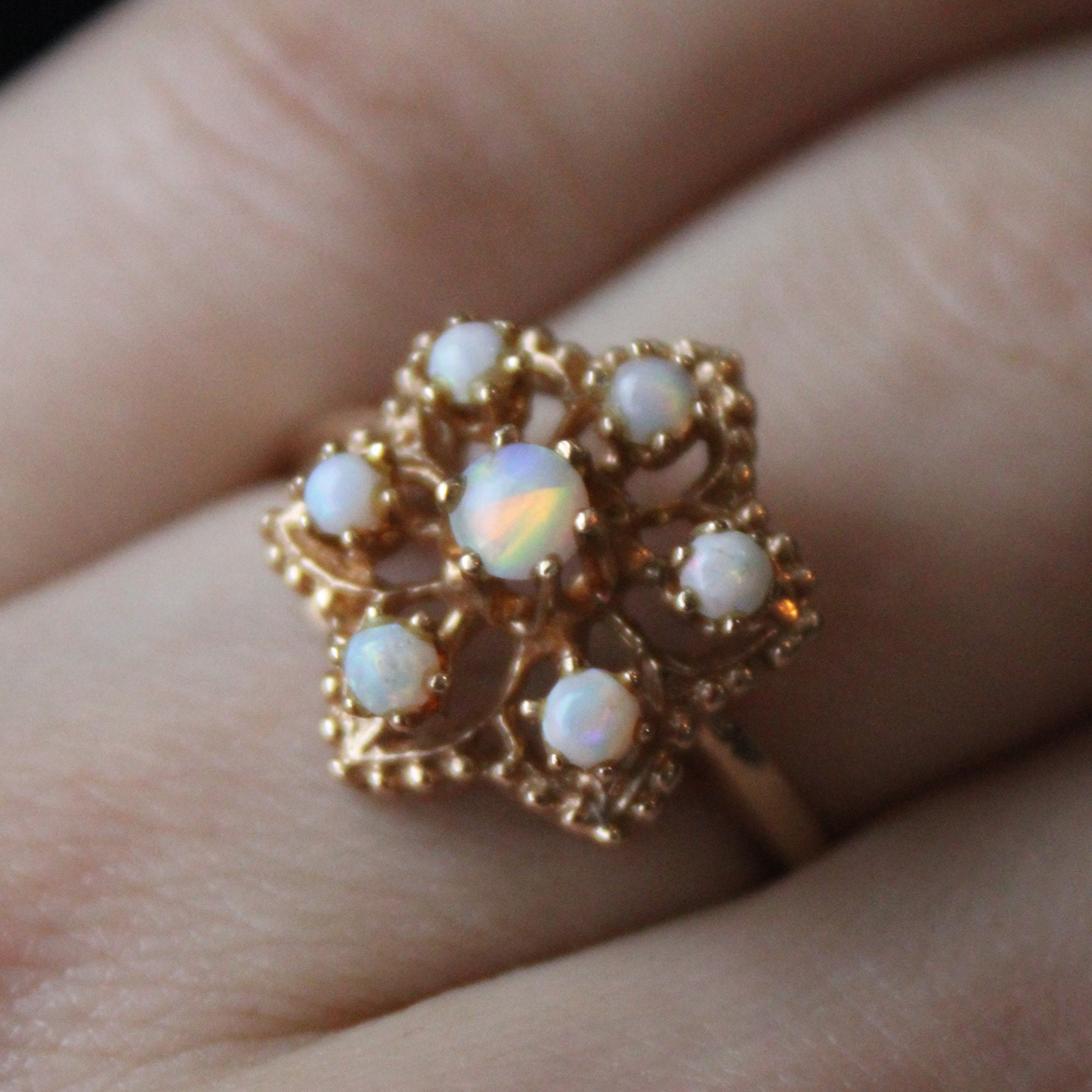 Opal High Set Ring | 0.31ctw | SZ 8.25 |