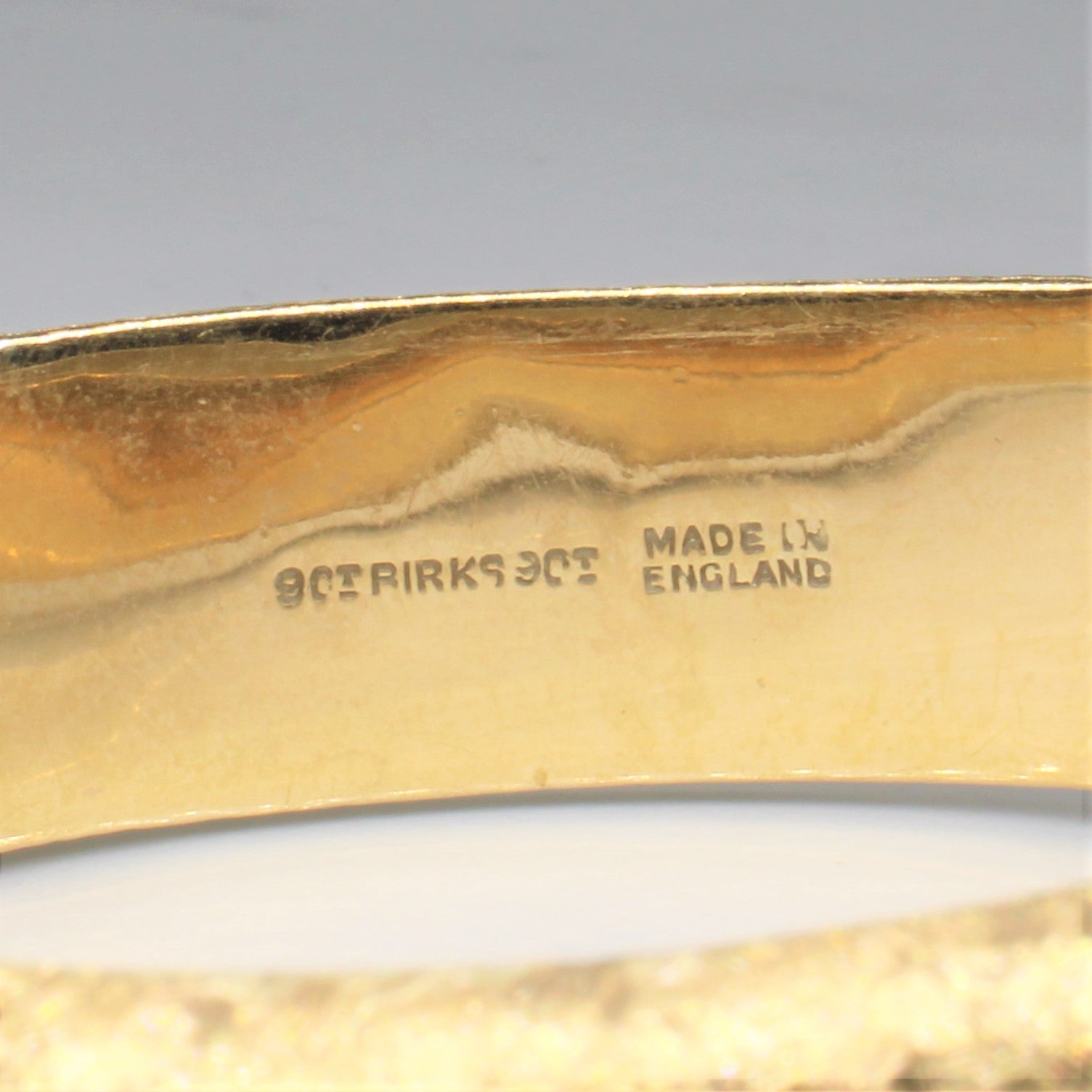 'Birks' Brushed Pattern Bangle | 6