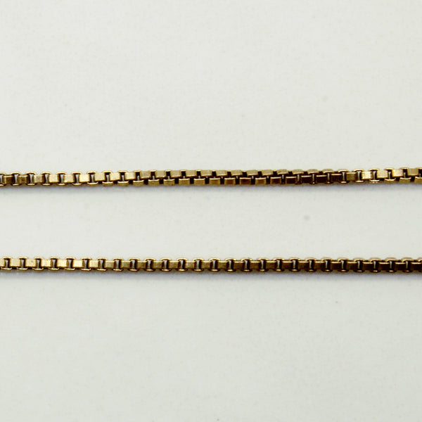 10k Yellow Gold Box Link Chain | 21