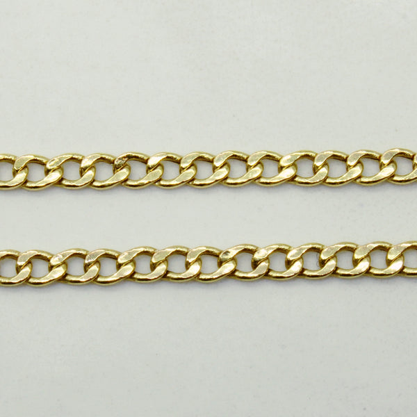 10k Yellow Gold Curb Link Chain | 22