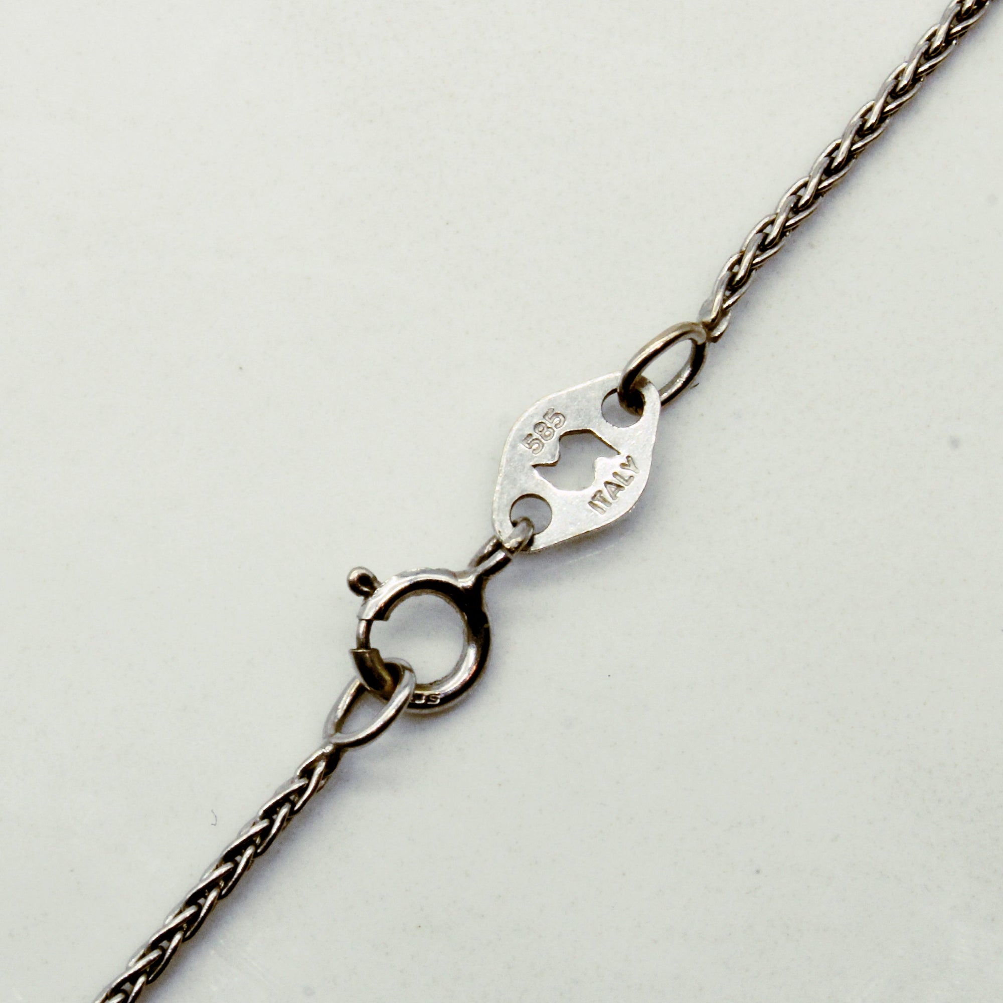 14k White Gold Wheat Chain | 18