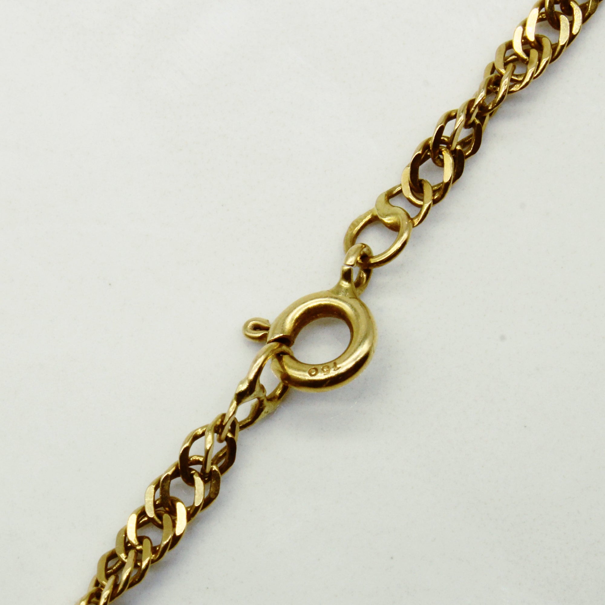 18k Yellow Gold Wheat Chain | 22