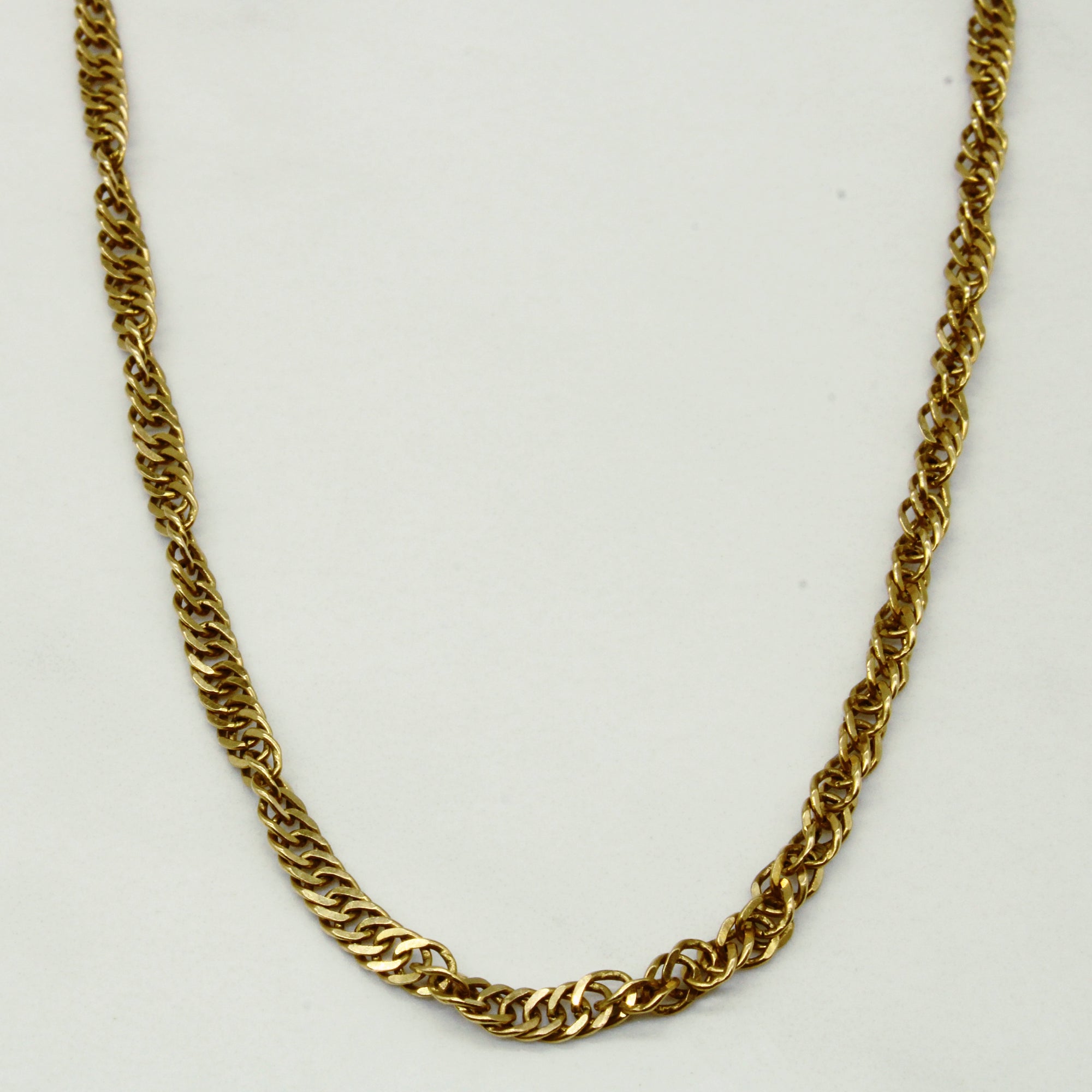 18k Yellow Gold Wheat Chain | 22