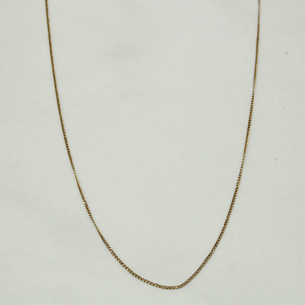 9k Yellow Gold Micro Link Chain | 18