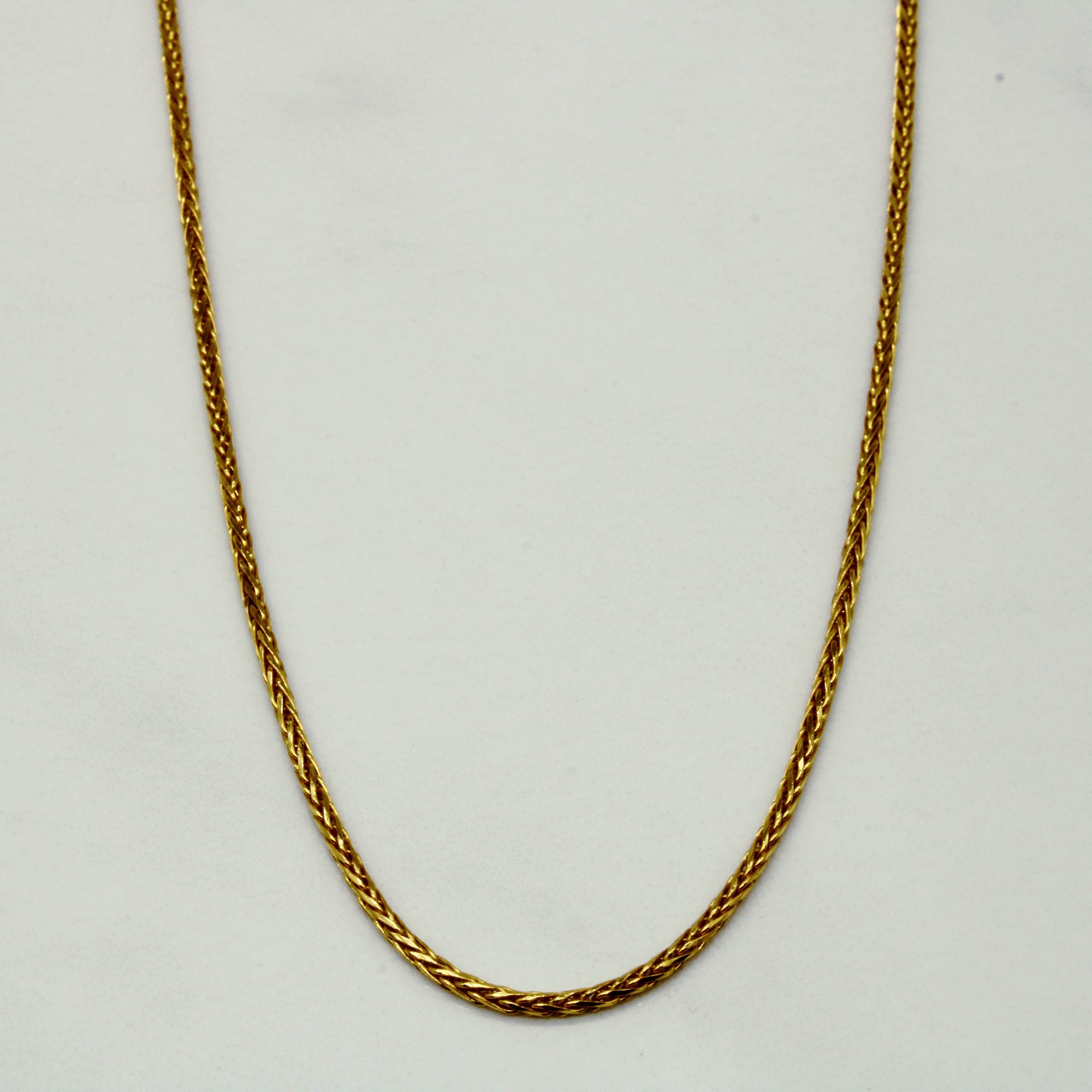 22k Yellow Gold Wheat Chain | 18