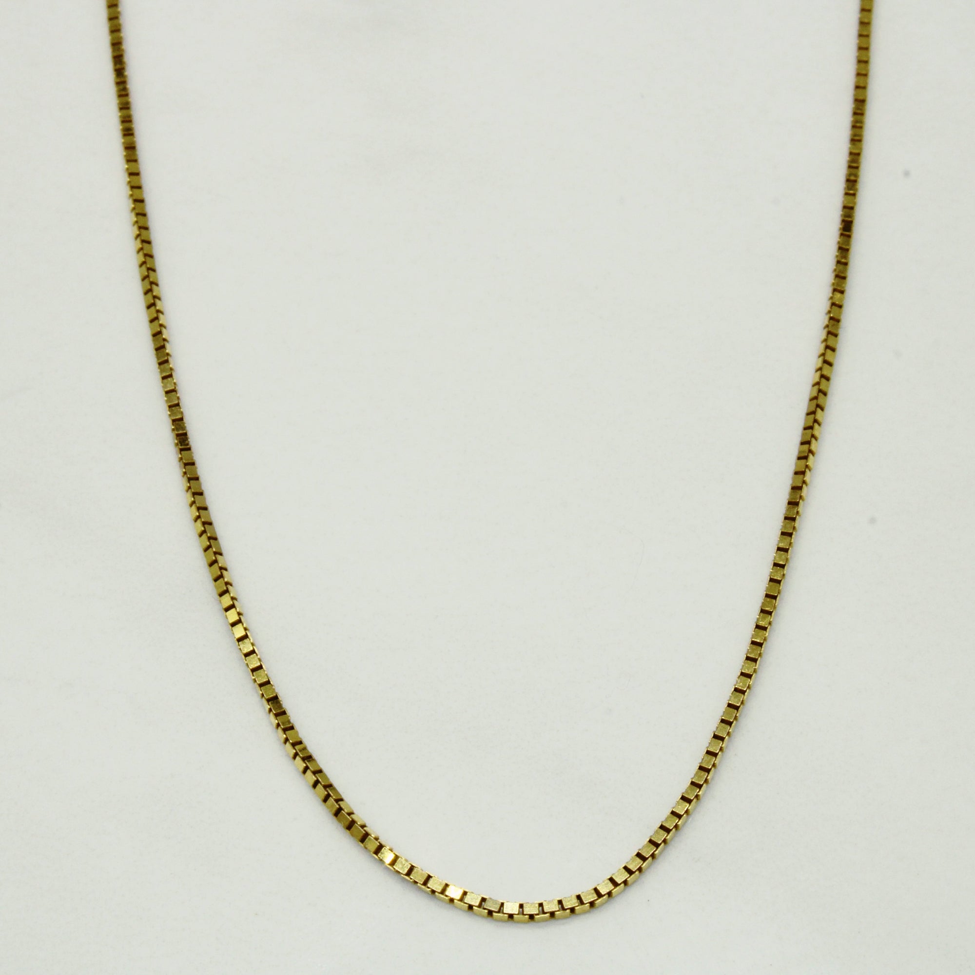 14k Yellow Gold Box Link Chain | 18