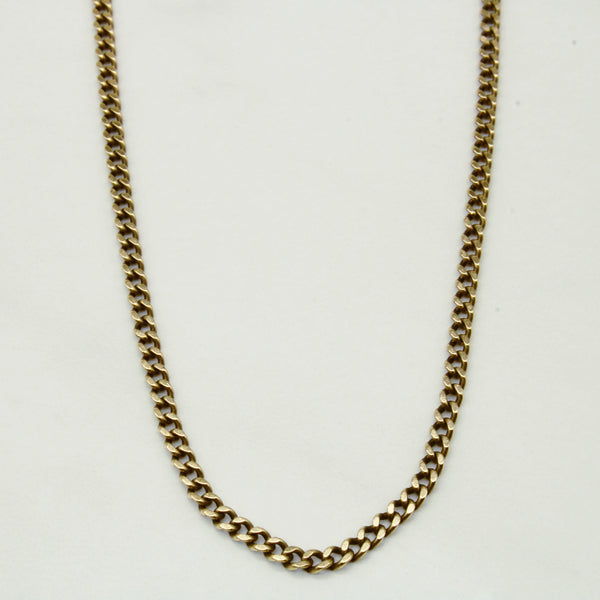 10k Yellow Gold Curb Link Chain | 22