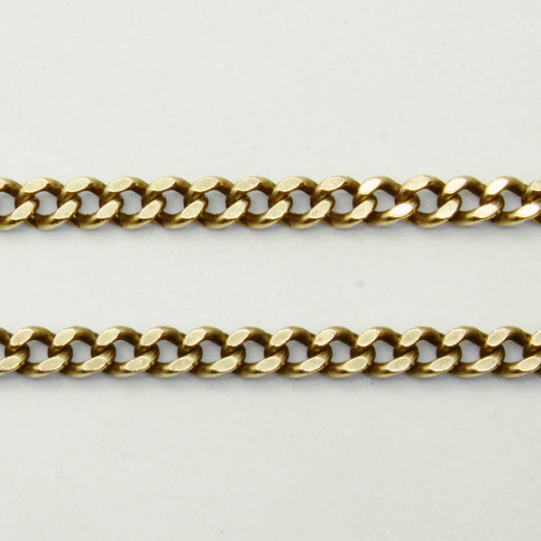 10k Yellow Gold Curb Link Chain | 22