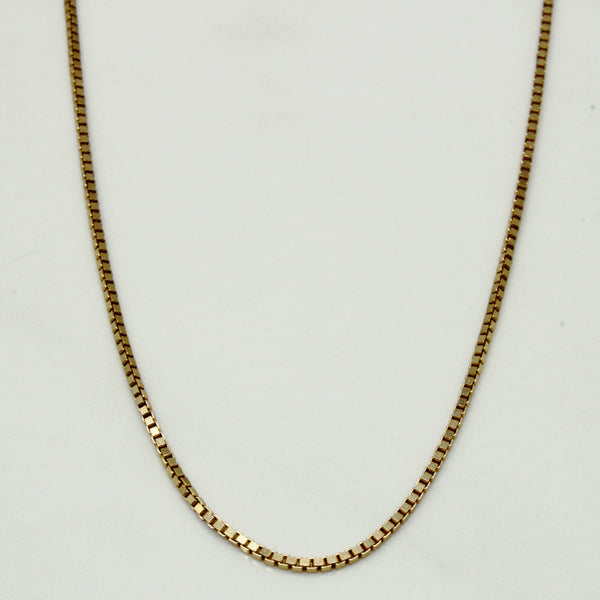 10k Yellow Gold Box Link Chain | 16