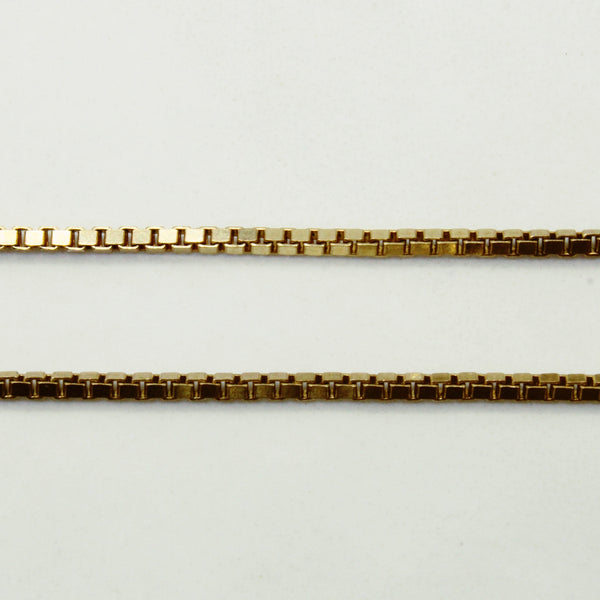 10k Yellow Gold Box Link Chain | 16