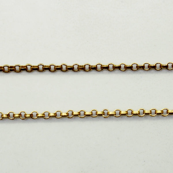 9k Yellow Gold Oval Link Chain | 15