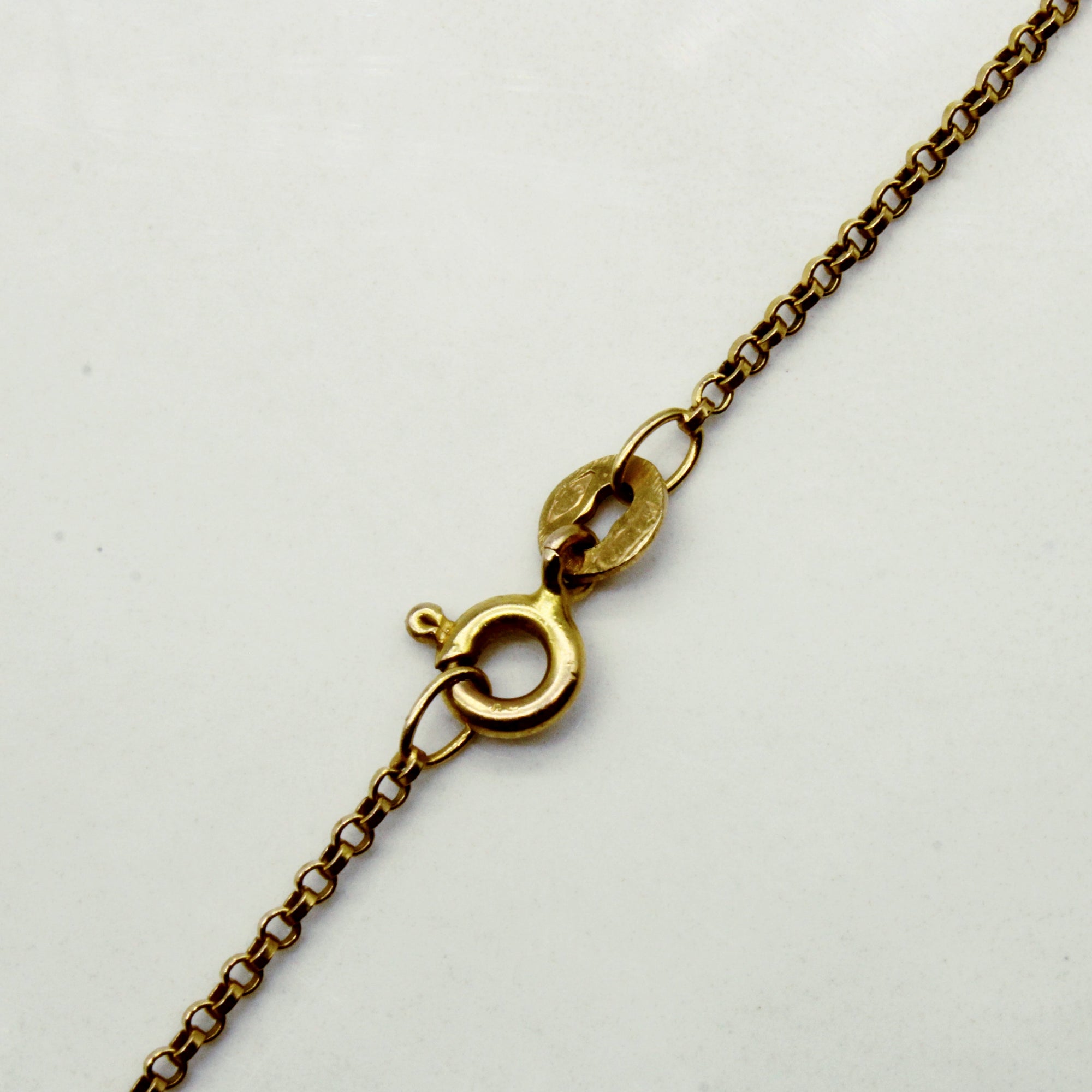 9k Yellow Gold Oval Link Chain | 15