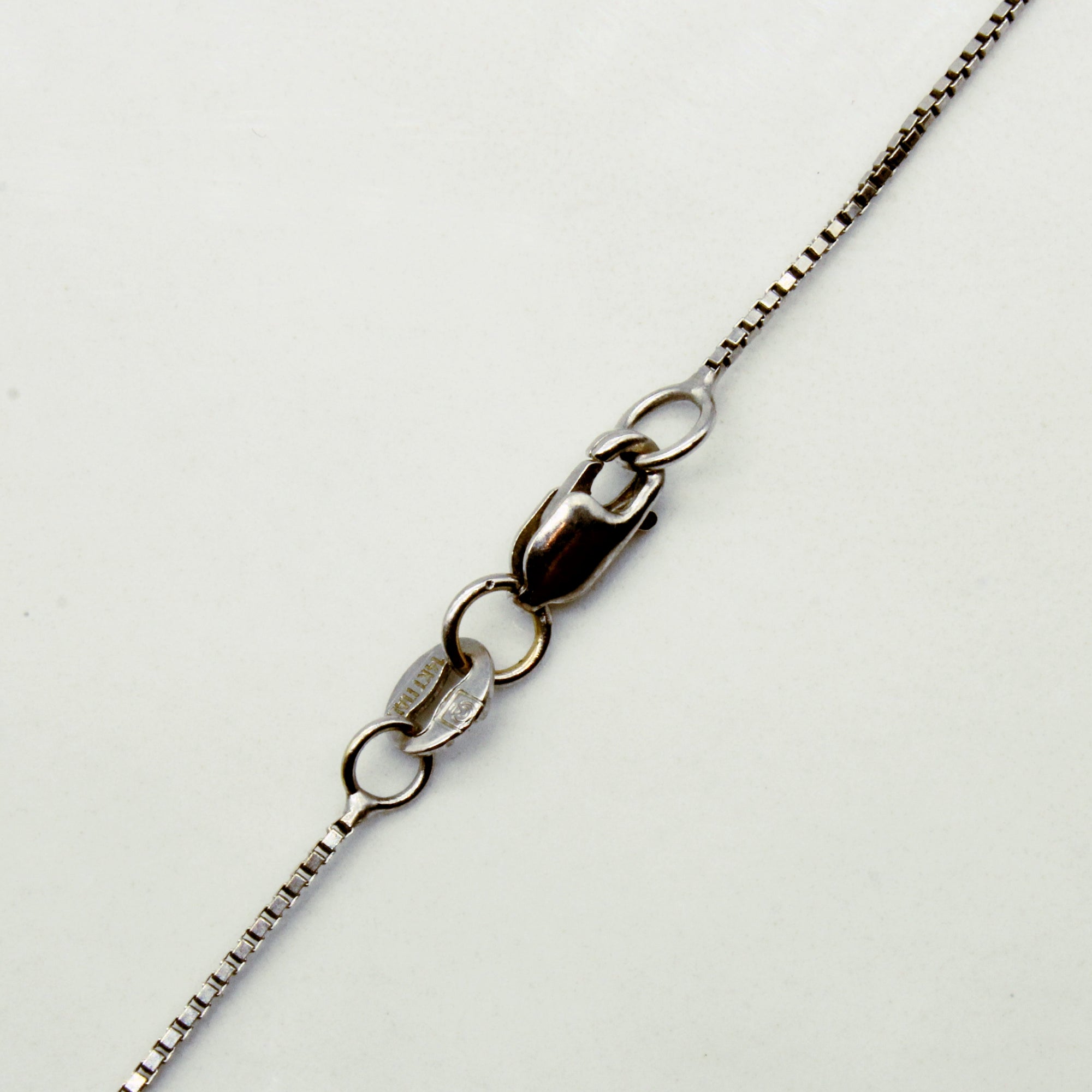 14k White Gold Box Link Chain | 20