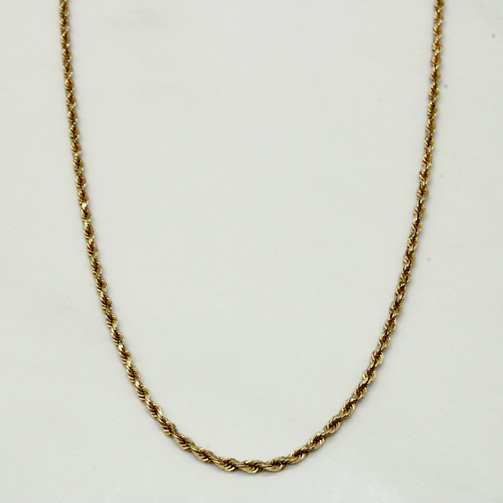 14k Yellow Gold Rope Link Chain | 16