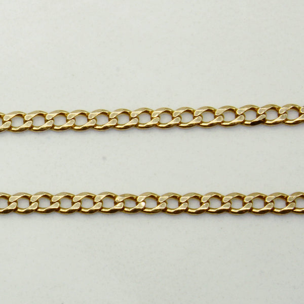 14k Yellow Gold Curb Link Chain | 20