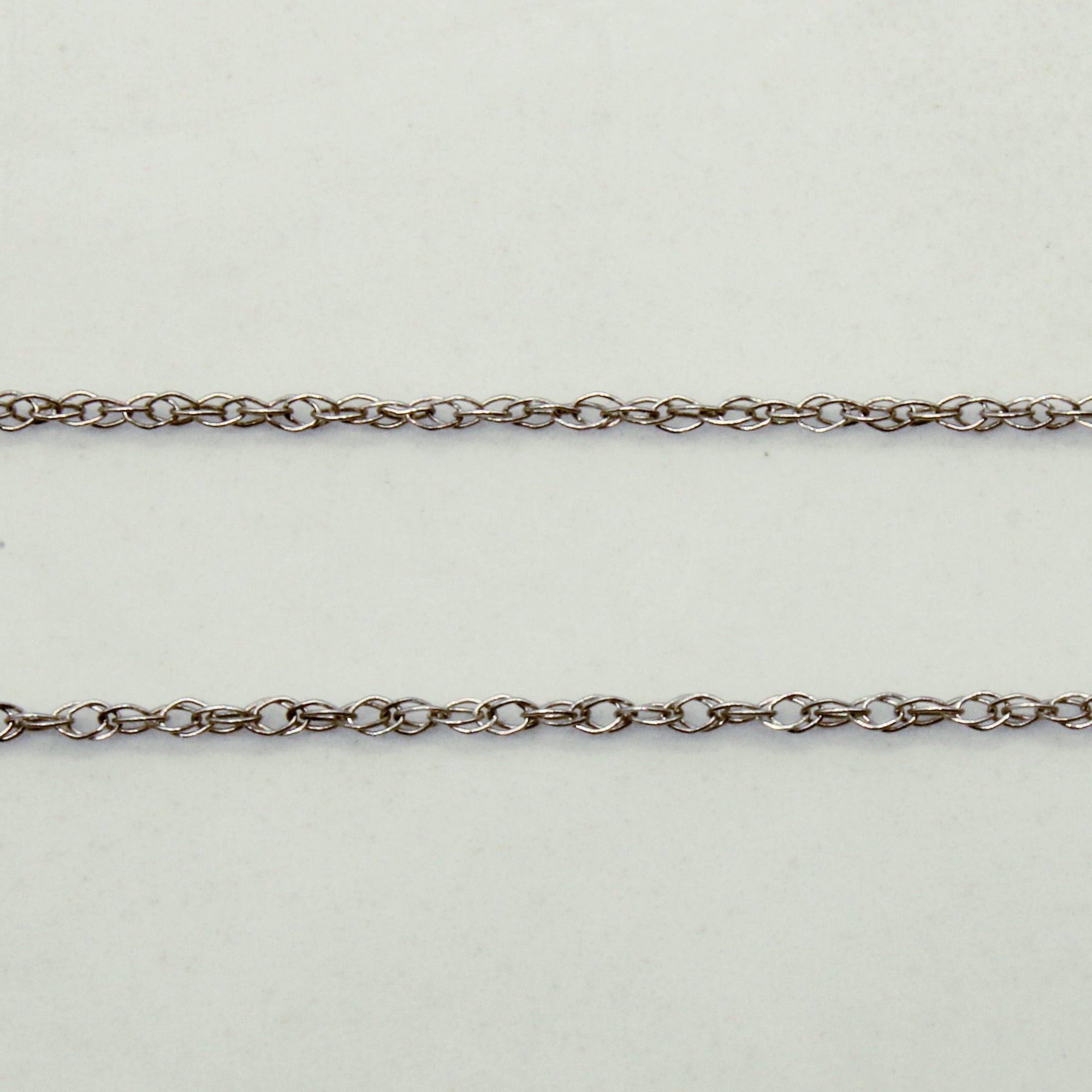 10k White Gold Rope Link Chain | 18