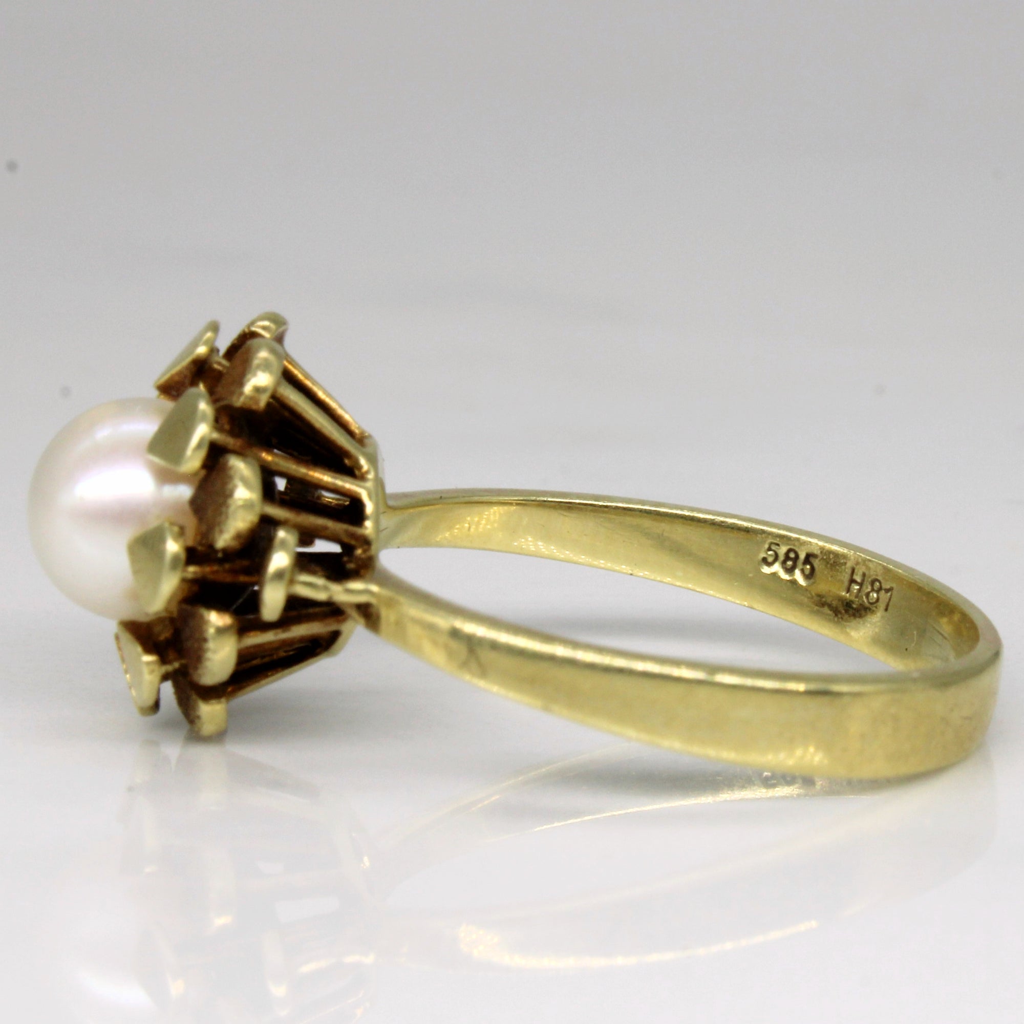 High Set Pearl Ring | SZ 8 |