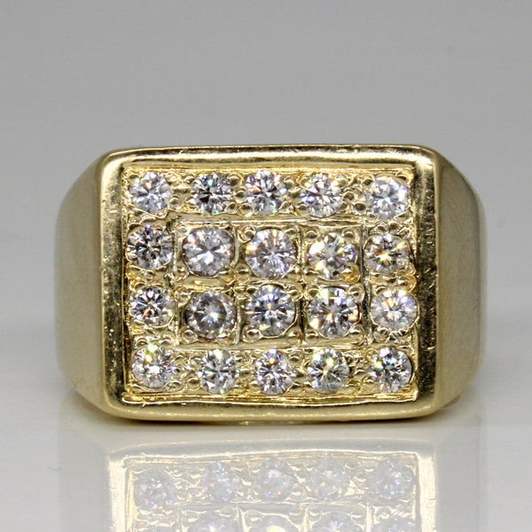 Diamond Cluster Grid Ring | 1.00ctw | SZ 10.75 |