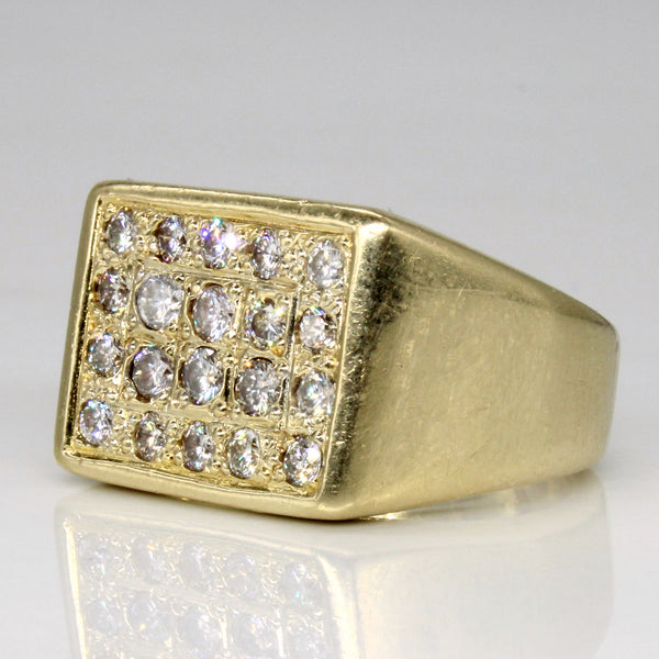 Diamond Cluster Grid Ring | 1.00ctw | SZ 10.75 |