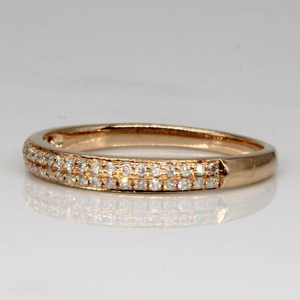 Two Row Semi Eternity Diamond Band | 0.17ctw | SZ 7.5 |