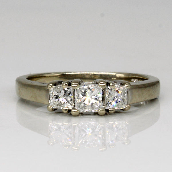 Princess Diamond Three Stone Engagement Ring | 0.55ctw | SZ 5 |