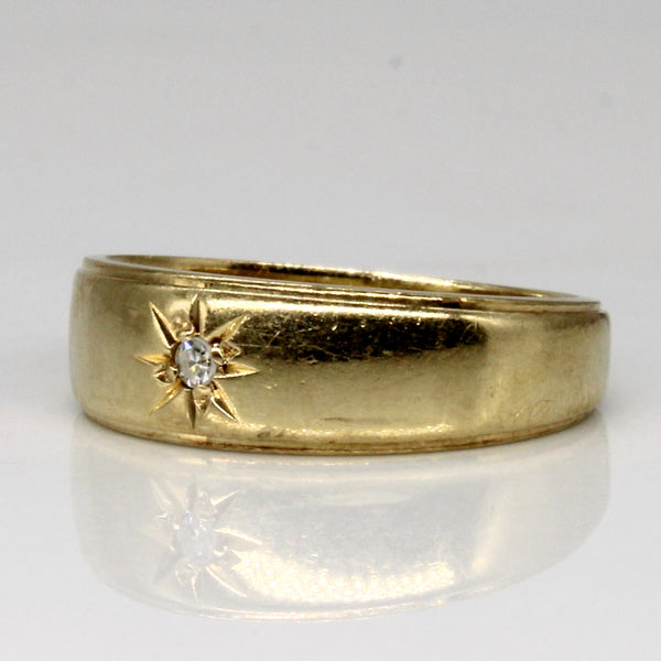 Flush Diamond Star Burst Ring | 0.02ct | SZ 5.5 |