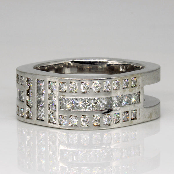 Multi Channel Diamond Wide Band | 2.00ctw | SZ 10 |