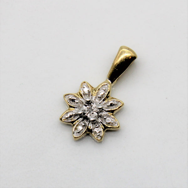 Diamond Floral Pendant | 0.01ct |