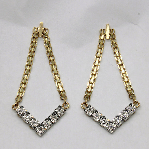 Diamond Chain Drop Earrings | 0.07ctw |