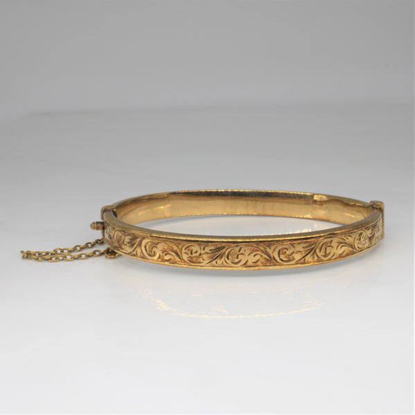 'Birks' Ornate Engraved Cuff | 6