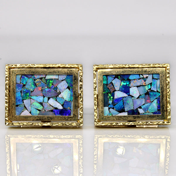 'Cavelti' Opal Mosaic Cufflinks | 4.50ctw |