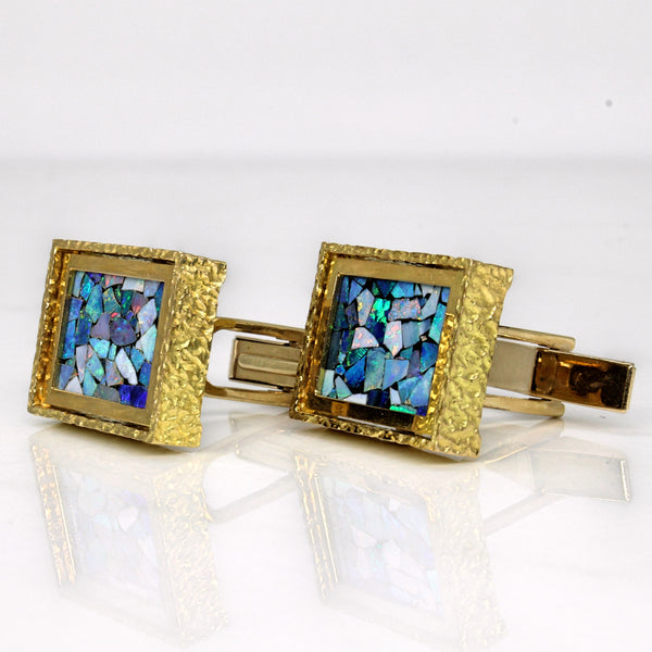 'Cavelti' Opal Mosaic Cufflinks | 4.50ctw |