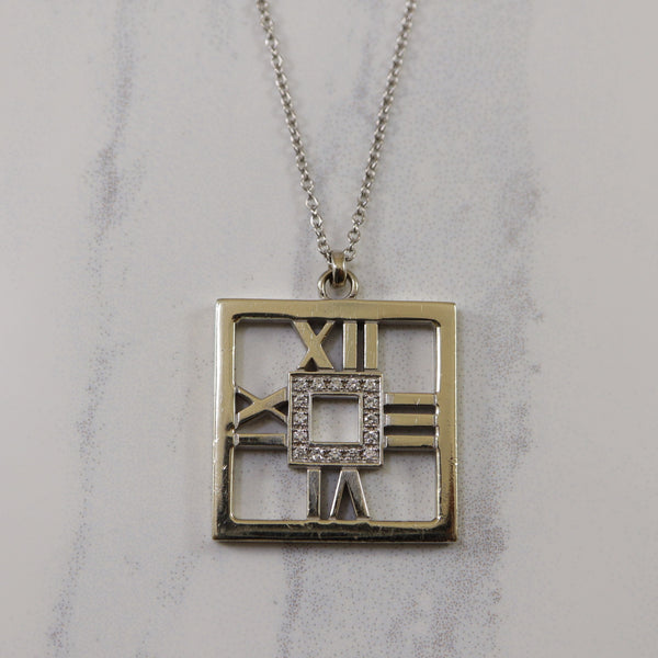 'Tiffany & Co.' Square Atlas Necklace | 0.16ctw | 24