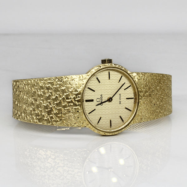 'Omega' Solid Gold De Ville Watch | 6.5