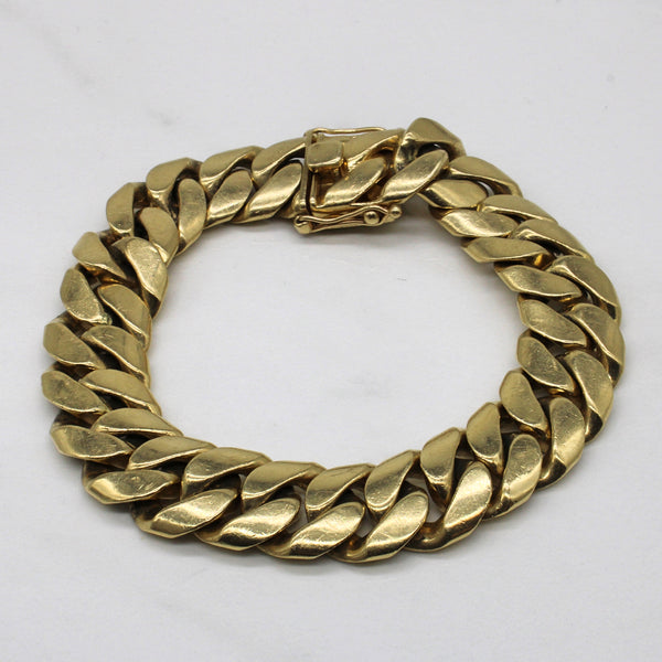 Yellow Gold Cuban Link Bracelet | 9.25