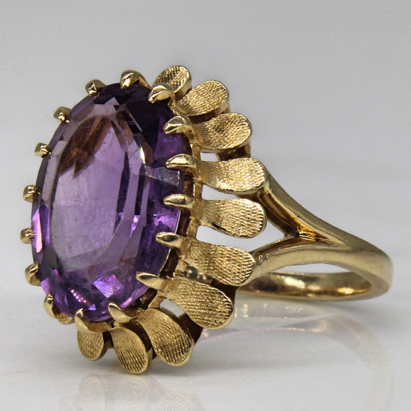 'Birks' Amethyst Cocktail Ring | 4.30ct | SZ 5.75 |