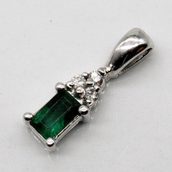 Emerald & Diamond Pendant | 0.20ct, 0.03ctw |