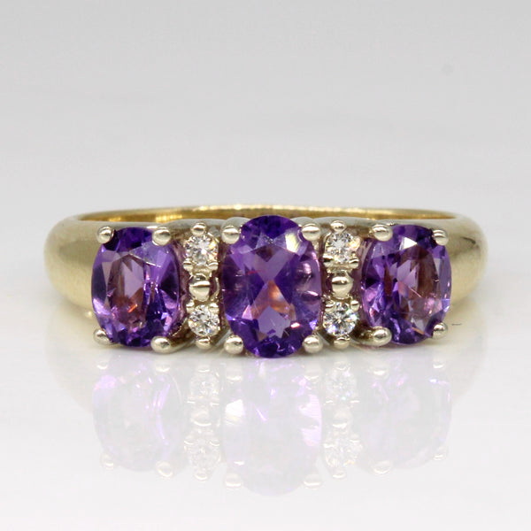 'Birks' Amethyst & Diamond Ring | 0.87ctw, 0.04ctw | SZ 7 |