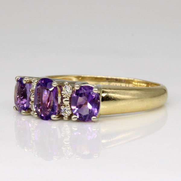 'Birks' Amethyst & Diamond Ring | 0.87ctw, 0.04ctw | SZ 7 |