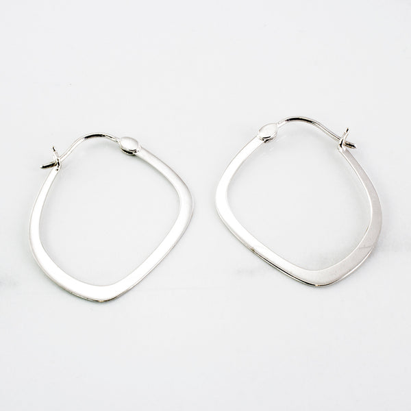 'Birks' Abstract Hoop Earrings