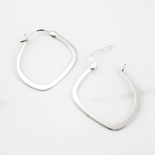 'Birks' Abstract Hoop Earrings