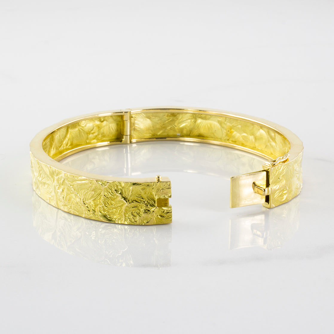 'Cavelti' Reticulated Hinged Bangle Bracelet | SZ 7.5