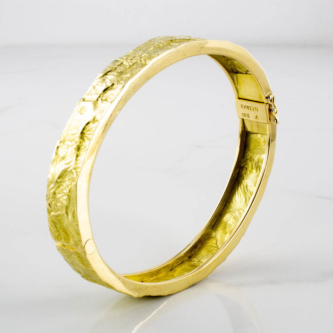 'Cavelti' Reticulated Hinged Bangle Bracelet | SZ 7.5
