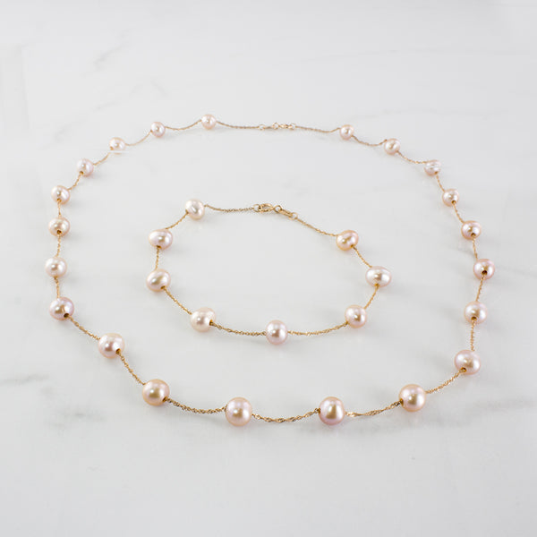 'EFFY' Pearl Bracelet & Necklace Set |