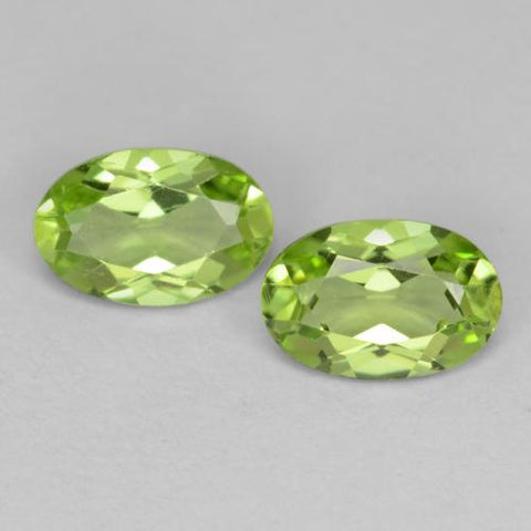 two peridot stones