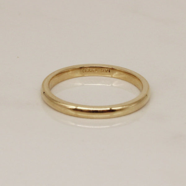 'Bespoke' Yellow Gold Dainty Band |